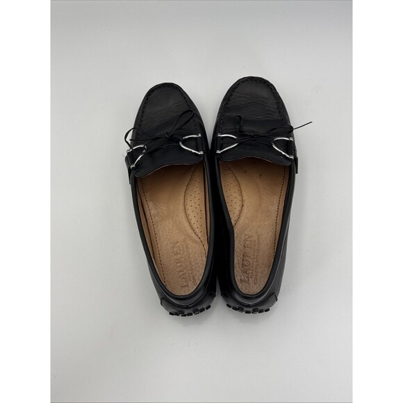 Lauren Ralph Lauren Briley Black Leather Driving Moccasins Loafers Sz‎ 6.5B - Picture 8 of 13